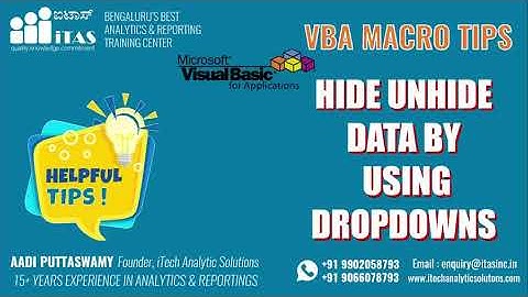 Hide Unhide Data by DropDowns using VBA Macros - English  | TIP OF THE DAY | QUICK HELPFUL TIPS