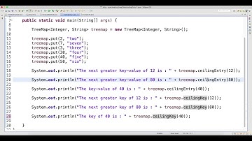 CeilingEntry Method in TreeMap Video-79