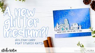 Trying the Faber Castell Glitter Glass Bead Gel | Winter Card feat Studio Katia Holiday Village