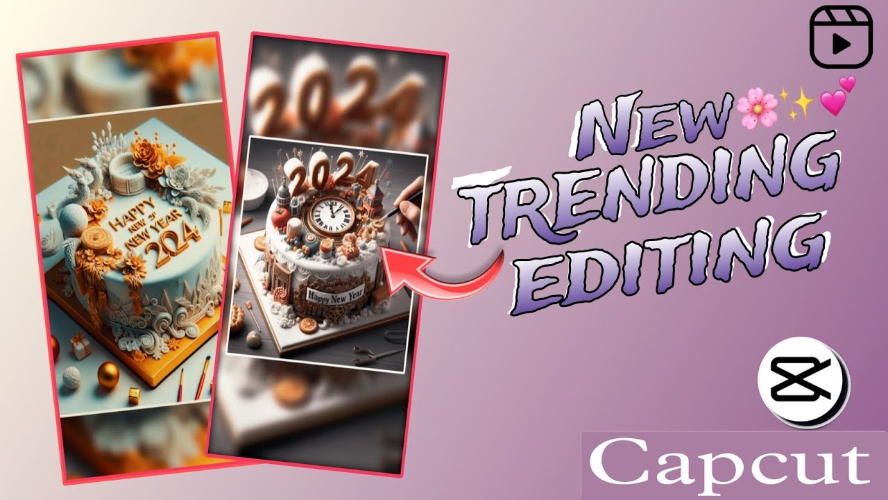 Happy New Year 2024 3D Cake Video Editing In Capcut | Happy New Year Video Editing | Capcut App
