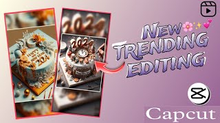 Happy New Year 2024 3D Cake Video Editing In Capcut | Happy New Year Video Editing | Capcut App