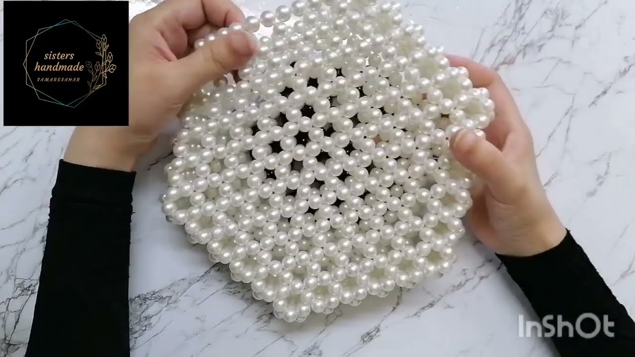 تعالى اقولك على اسهل طريقه لعمل #شنطه_سداسية #خرز  الجزء الاول