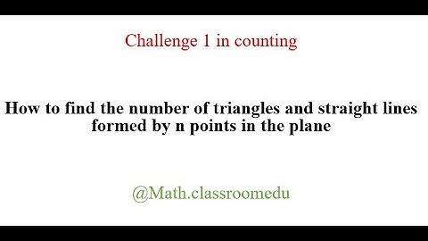 Finding the number of triangle and lines formed form n points| grade 12  #math#mathtricks#mathtips