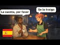 Learn Spanish with Easy Dialogues | 10 Simple Conversations in a Cafe (A1-A2)