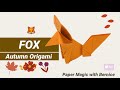 How to make a origami fox  lets make a cute paper fox  paper fox tutorial