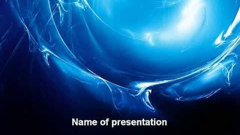 Blue Smoky Circles PowerPoint Template by PoweredTemplate.com