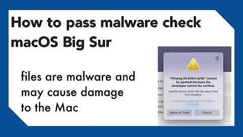 Can’t be opened because Apple cannot check it for malicious software M1 Apple Silicon Big Sur 2021