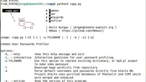 Customized Word Lists with CUPP: Enhance Your Password Testing Toolkit