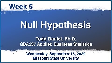 The Null Hypothesis and Alternative Hypothesis in Statistics Testing