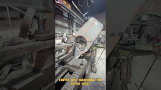 Center disc machining for rotor shaft. precision, balance, and performance at the core #Rotor #diy