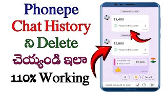 How to delete phonepe chat history in Telugu/chat history delete phonepe/phonepe chat history delete