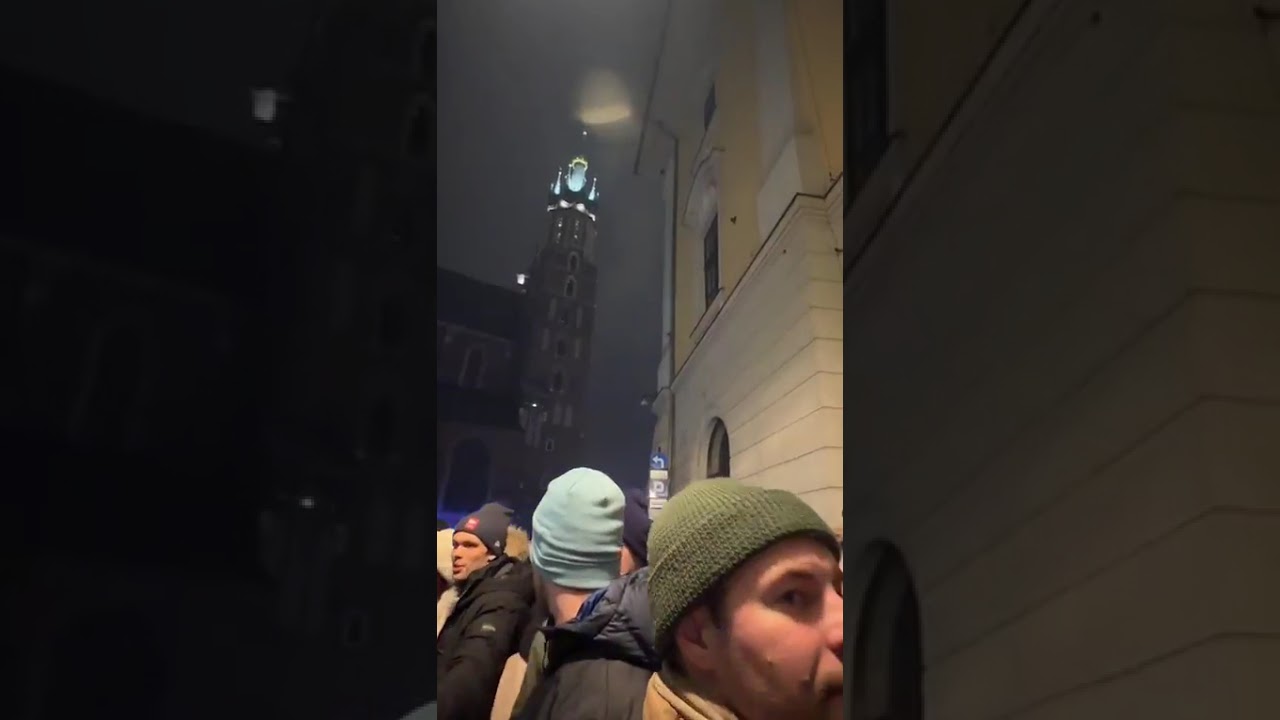 EN VIVO así recibe Cracovia el Año Nuevo 2026 Polonia 