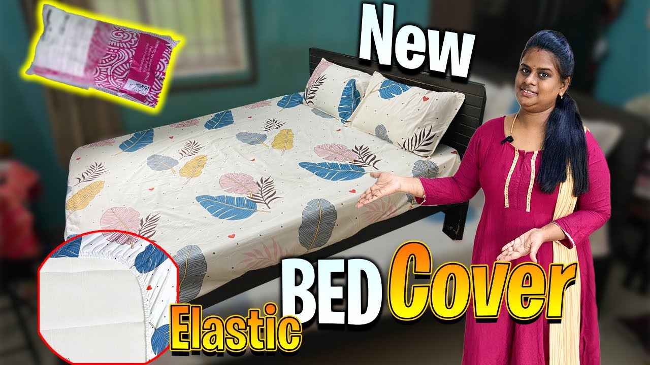 புது Elastic Bed Cover Unboxing King Size Bed Cover Meesho Haul