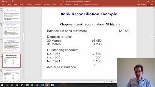 Internal control - Part 3: Bank reconciliation and petty cash