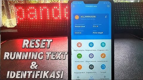 Cara Mereset Running Text || Reset Controller