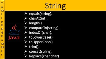 String in java in tamil | java String