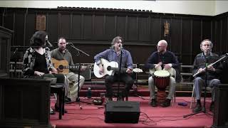 Percussionist Andrew Stauffer of Satigata solos on "Om Sadguru"