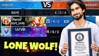 New World Record😱- Highest Kills In Lone Wolf With The Help OF SATVIK