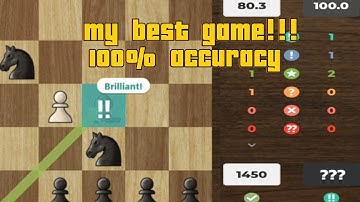 My best chess game with brilliant move and 100% accuracy on chess.com!!! #chesscom #chessbestgames