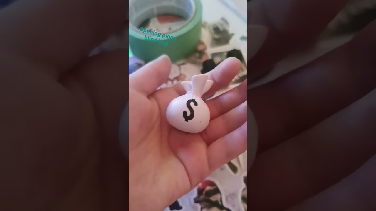 Opening piggy blind bag