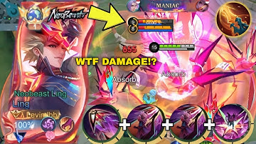 LING NEOBEAST FASTHAND PERFECT GAMEPLAY USING THE MOST PAINFUL BUILD GREAT DRAGON SPEAR (MUST TRY)!!