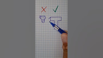 how to draw 3D T #condsty