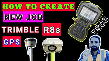 how to create new job Trimble gps R8s / how to create new job TSC3 CONTROLLER in urdu hindi.