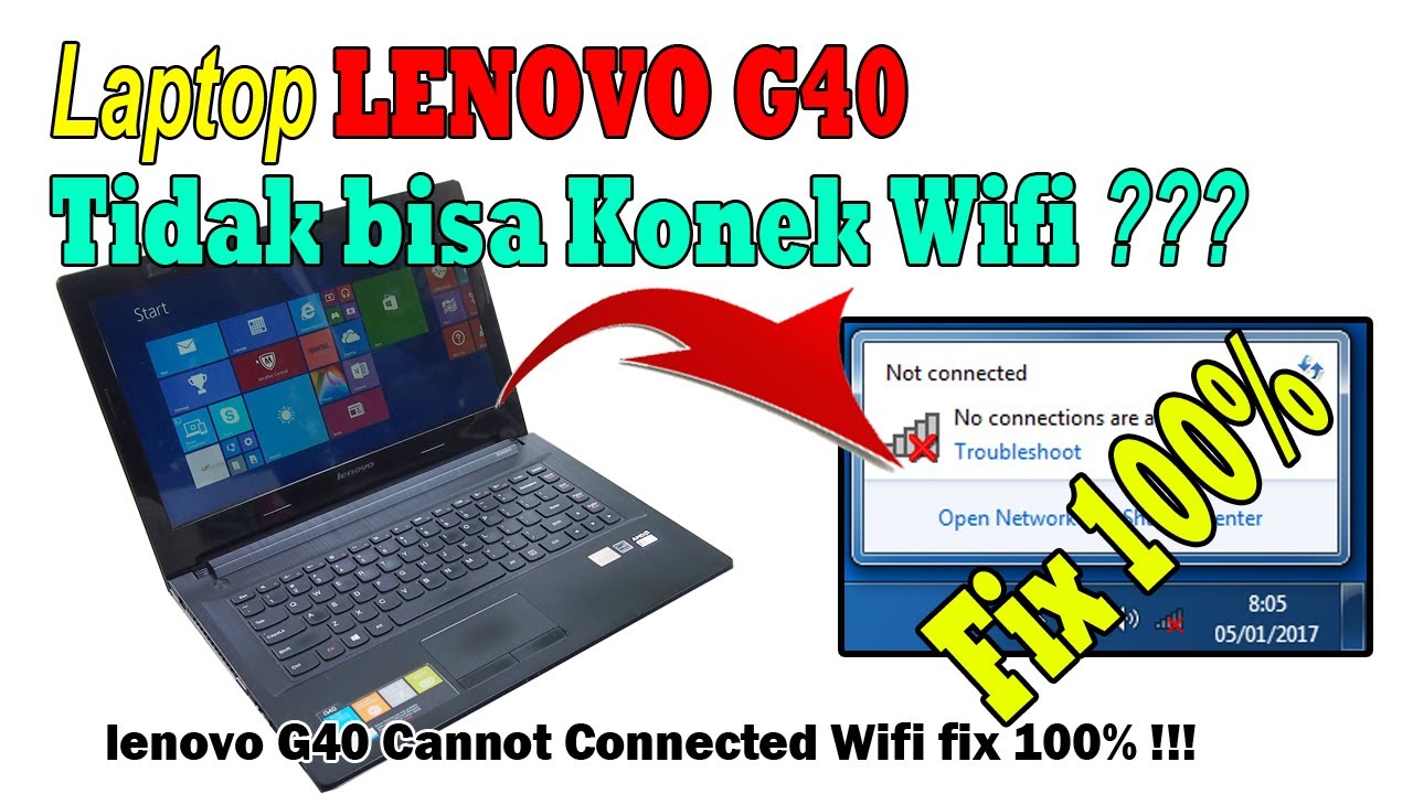Laptop Lenovo G40 tidak bisa konek Wifi | Lenovo G40 Tidak bisa