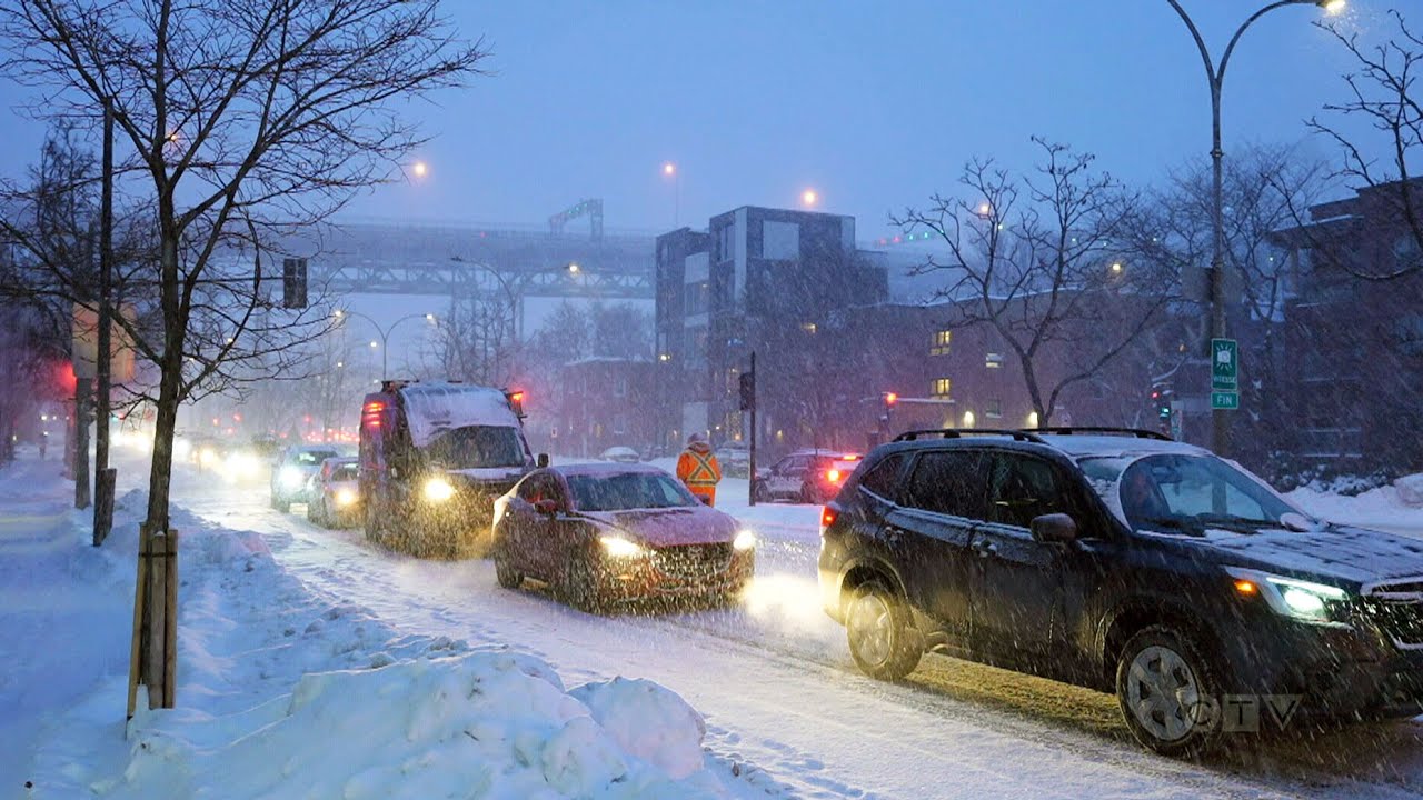 Major winter storm systems move across Canada - YouTube