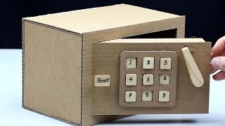 Como hacer una caja fuerte con bloqueo de número combinado de cartón DIY