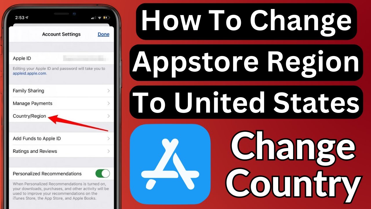 How To Change Appstore Country or Region To United States - YouTube