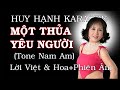 Một Thuở Yêu Người Tông Nam Am Huy Hanh Karaoke 🎶