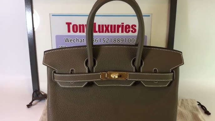 Etoupe Birkin 30cm in Togo with Palladium hardware 