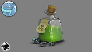 Magic potion bottle  Inkscape vector graphics  Process of creation