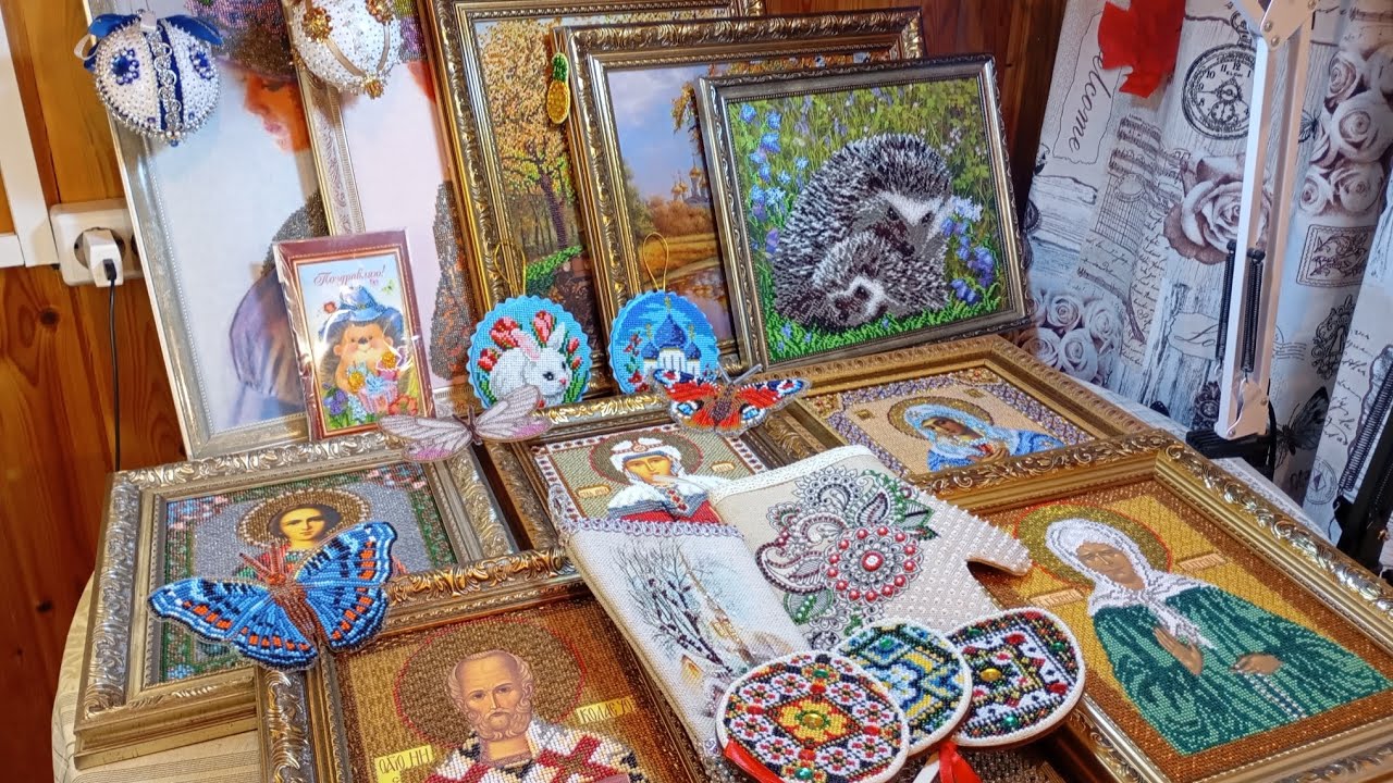 Готовые работы, вышитые бисером. 1 часть