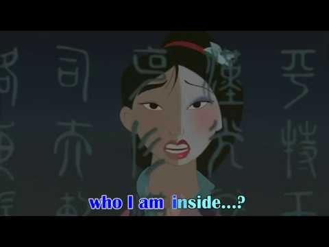 MULAN - Reflection (KARAOKE clip) - Instrumental with lyrics on screen