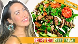 SPICY THAI BEEF SALAD RECIPE (the Bird's Eye chilis really GOT ME) thailand cuisine