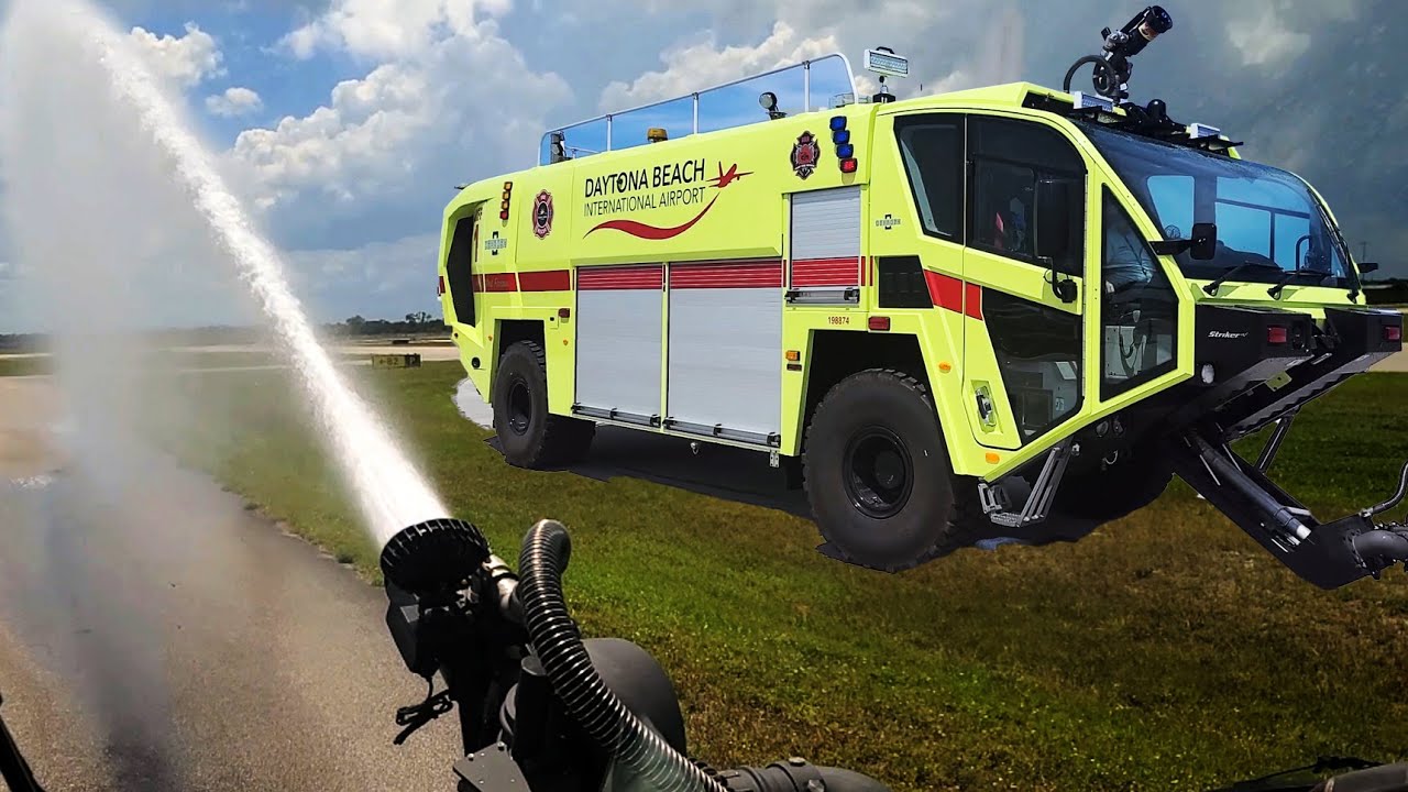 Ride Along Oshkosh Striker Airport Rescue Firefighting Vehicle - YouTube
