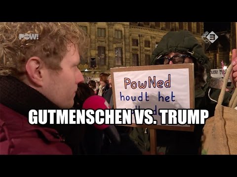 Gutmenschen de straat op tegen Trump