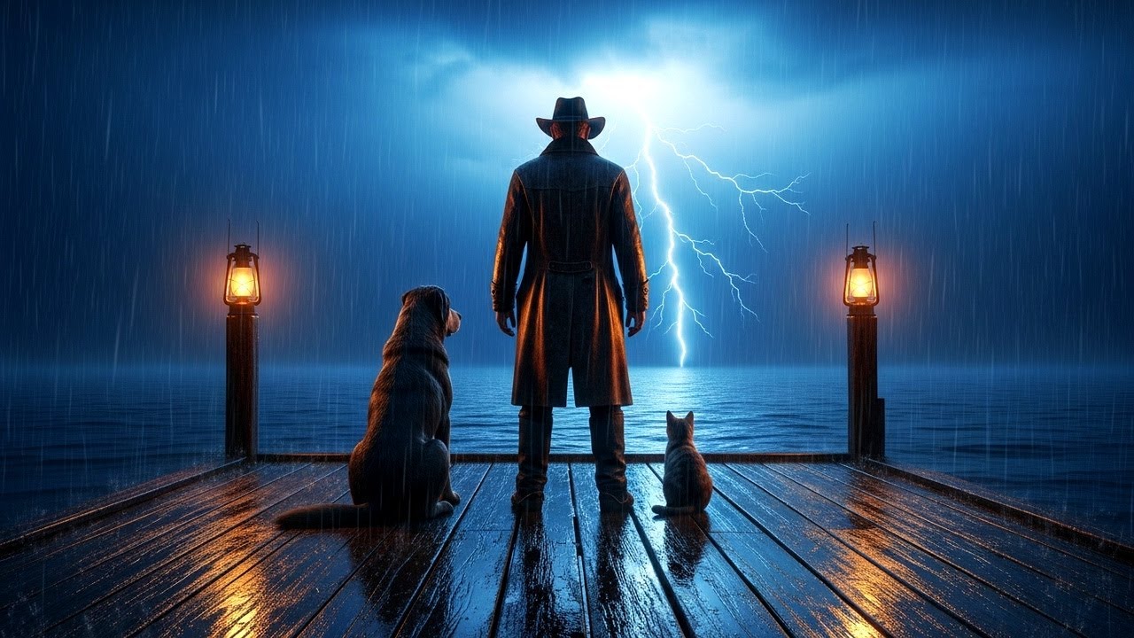 Arthur Sheltering Alone on the Porch During the Night Storm|RDR2 ASMR Relaxing White Noise