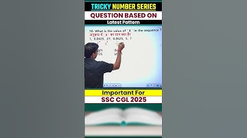 Number Series New Pattern Question of SSC CGL Exam Level