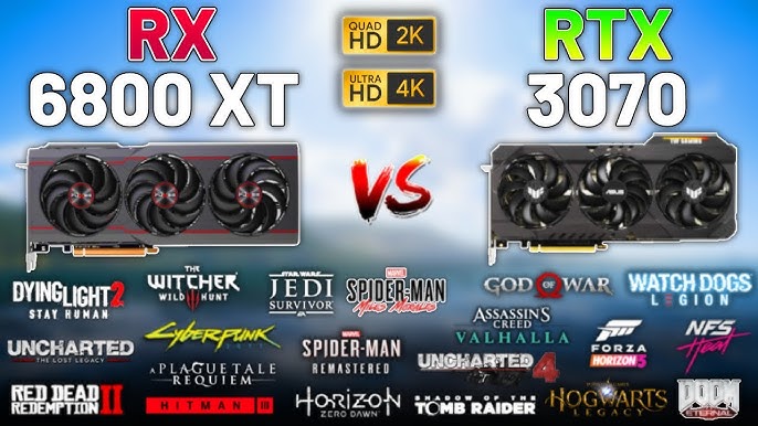 6800XT vs. 3070 (1080p, 1440p, 4k) - Which Graphics Card is Better