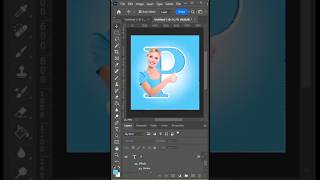 Letter P portrait | Photoshop tutorial photoshoptutorial viral shortsvideo viralvideo