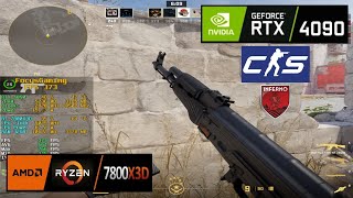 CS2 Inferno: RTX 4090 24GB | RYZEN 7 7800X3D | 4:3 1280x960 Competitive Settings Benchmarks