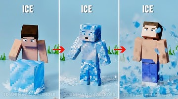 Satisfying Minecraft Ice Transformation – From Human to Frozen and Back!