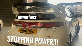 PROJECT TI - R HONDA CIVIC MK8 5DR TYPE R CONVERSION PT.5 MUGEN SPOILER & BRAIDED BRAKE LINES!