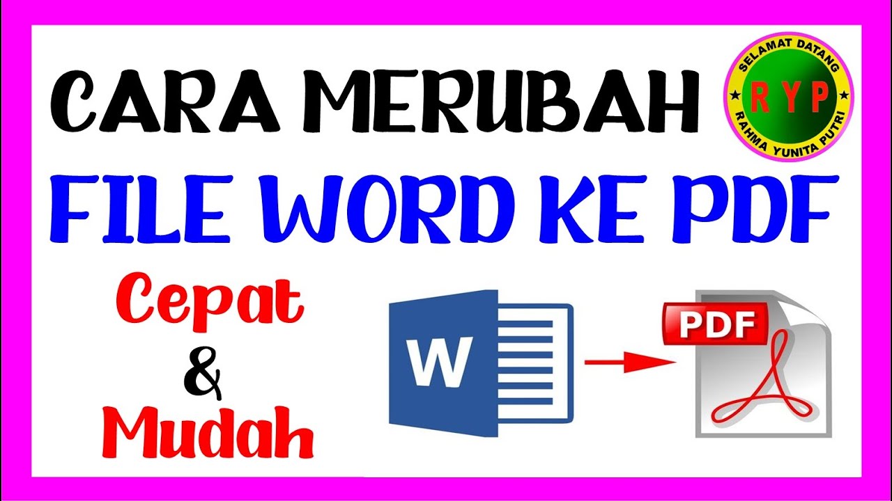 Cara merubah file word menjadi file pdf secara online ok upload youtube