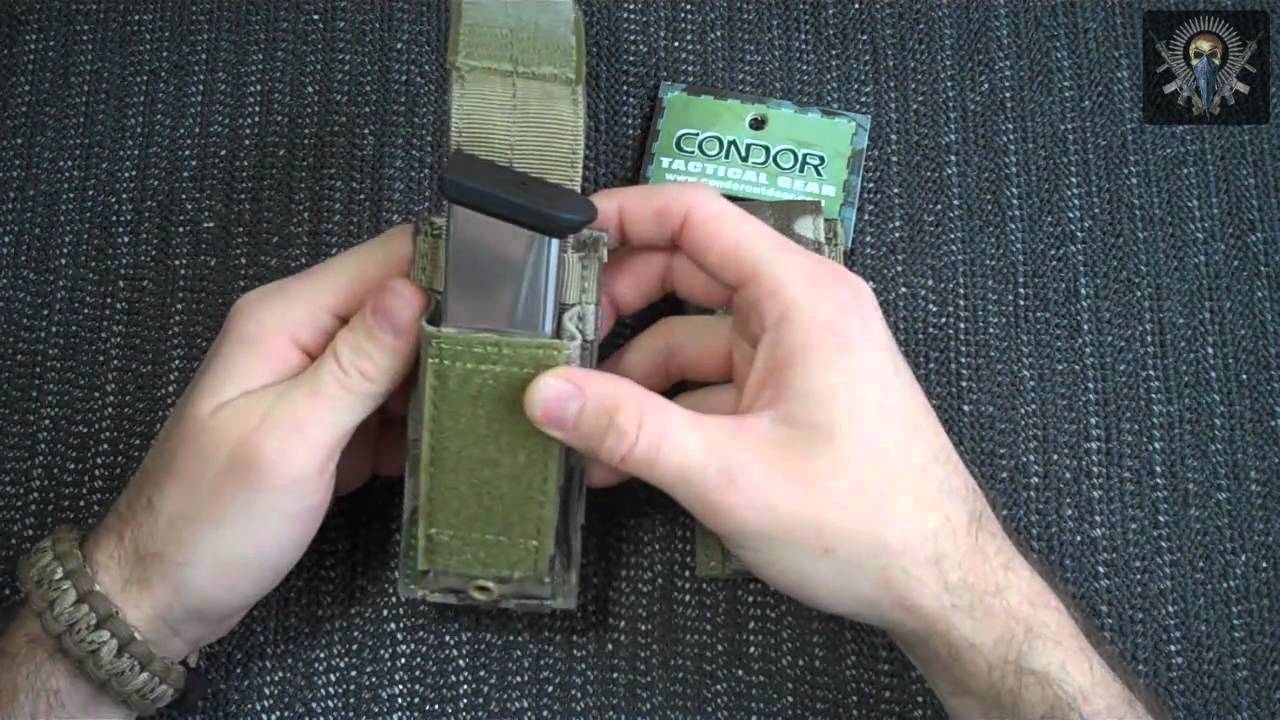 Condor MA52 Triple Pistol Mag Pouch Black Tactical magazine holster 