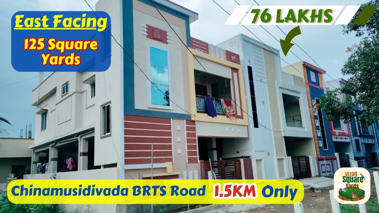 Brand New East Facing G+1 House in Vizag 76 Lakhs 125Sqyards
