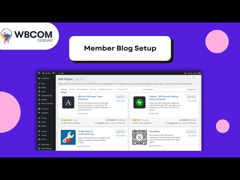 How to Enable Frontend Blog Posting in WordPress | WB Member Blog Setup #wordpressplugin #buddypress